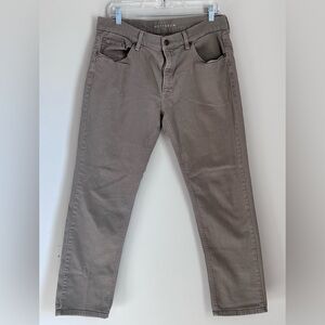 MOTT & BOW Denim Tan 5 Pocket Jeans Pants Slim Straight 34 x 30